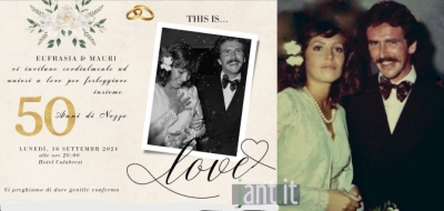 Maurizio Simonato Legend della Sambenedettese Calcio, festeggia le nozze d'oro con Eufrasia Del Zompo