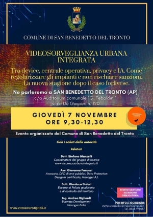 Videosorveglianza urbana, un convegno per approfondire un tema di grande attualit&agrave;