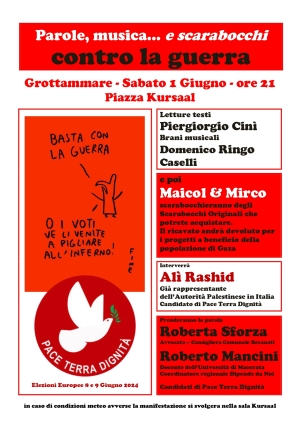 Parole, musica e... &ldquo;scarabocchi&rdquo; contro la guerra