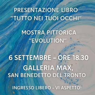 Doppio evento sabato 6 settembre presso la Galleria Max