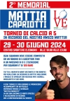 A un anno dalla scomparsa, al via il 2&deg; Memorial Mattia Capriotti