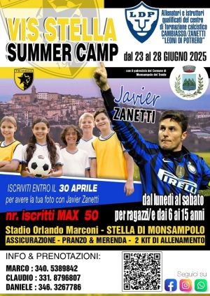 Al via la prima edizione del Vis Stella Summer Camp, campus estivo di calcio per ragazzi di et&agrave; compresa tra i 6 e i 14 anni