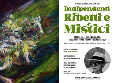 Il filosofo Gianluca Magi ospite della rassegna Indipendenti Ribelli e Mistici