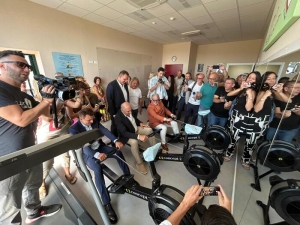 Abbagnale inaugura la palestra del Centro oncologico a Teramo