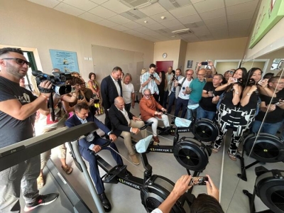Abbagnale inaugura la palestra del Centro oncologico a Teramo