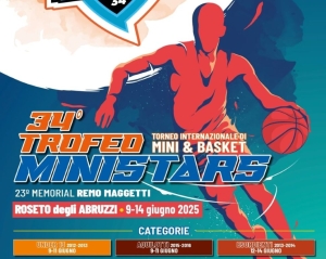 A Roseto degli Abruzzi il &ldquo;Trofeo Ministars&rdquo;, appuntamento storico con il basket giovanile