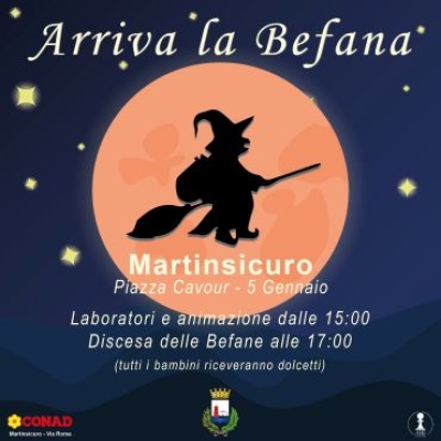 Martinsicuro si prepara a volare: in Piazza Cavour arriva la magia della Befana tra acrobazie e laboratori