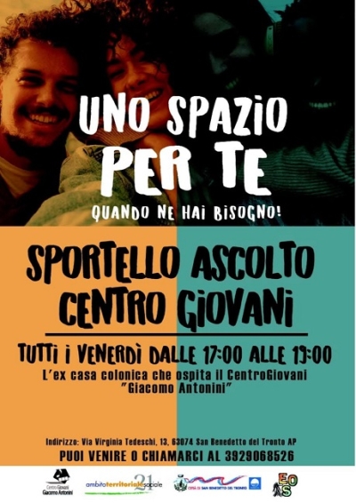 Presso il CentroGiovani di San Benedetto in funzione 