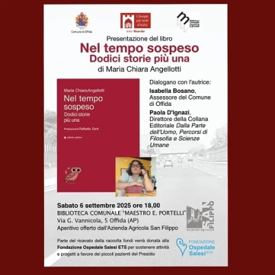 Offida, presentazione del libro “Nel tempo sospeso. Dodici storie più una”