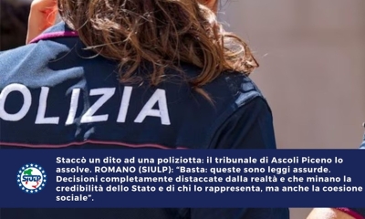 Staccò un dito ad una poliziotta: il tribunale di Ascoli Piceno lo assolve