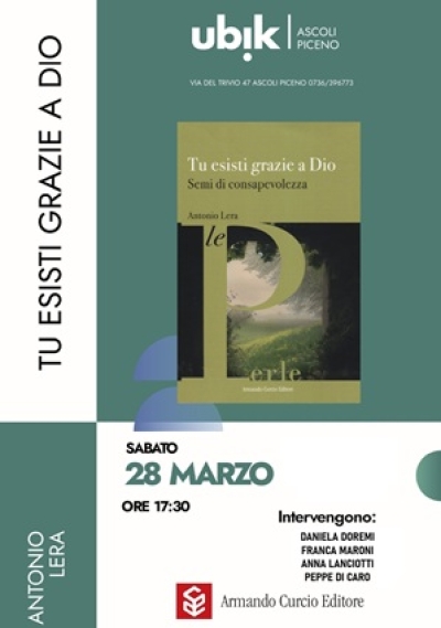 Antonio Lera e la poesia come cura: presentazione del nuovo libro “Tu esisti grazie a Dio”
