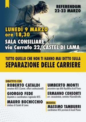 Castel di Lama - Incontro pubblico sulla riforma costituzionale in vista del referendum