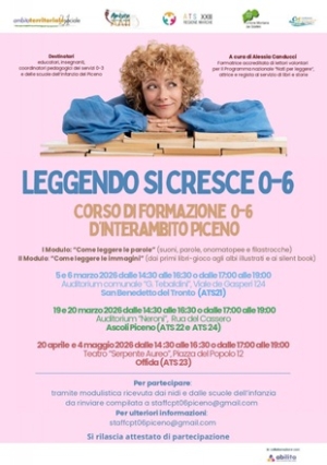 Un nuovo ciclo di formazione sulla lettura per educatori e insegnanti della fascia 0 &ndash; 6 anni