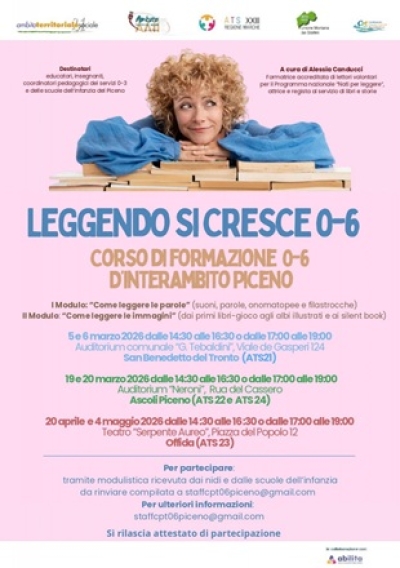 Un nuovo ciclo di formazione sulla lettura per educatori e insegnanti della fascia 0 – 6 anni