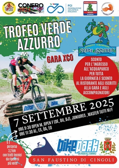 FCI Marche: domenica 7 settembre pronti al via il Trofeo Maria Santissima Addolorata élite-under 23 strada e il Trofeo Verde Azzurro Acquaparco di mountain bike