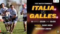 Rugby internazionale a Vicenza: l&rsquo;8 marzo alla Rugby Arena il test match tra le Nazionali Femminili U18 di Italia e Galles