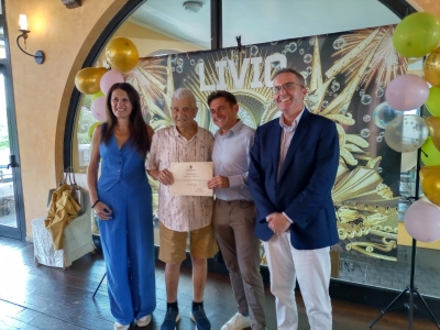 Ascoli Piceno - Città in festa per i 100 anni di Livio Loy, riconoscimento anche dal sindaco Fioravanti