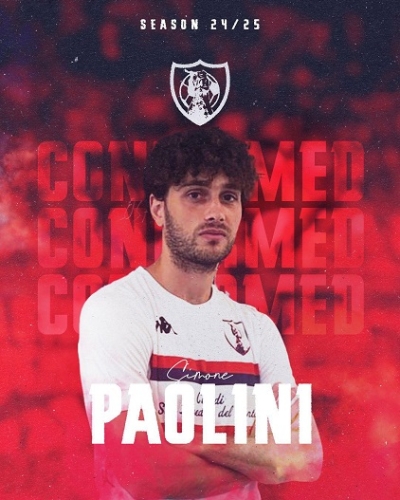 Samb, ufficializzato il rinnovo del centrocampista sambenedettese Simone Paolini