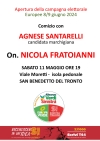 La candidata Agnese Santarelli in comizio a San Benedetto del Tronto