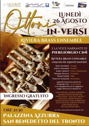 Concerto "Ottoni in-versi", luned&igrave; 26 agosto alla Palazzina Azzurra