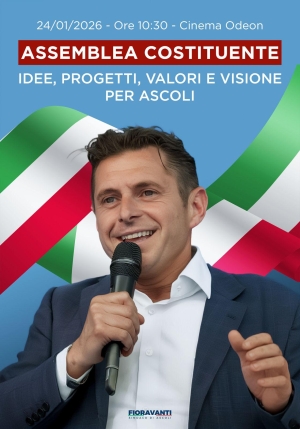 Sabato 24 gennaio l'Assemblea costituente del movimento civico "Fioravanti Sindaco"