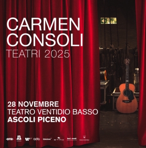 Carmen Consoli al Teatro Ventidio Basso, in vendita i biglietti per il 28 novembre 2025