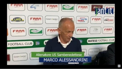 Il saluto dell’ex allenatore rossoblù Marco Alessandrini